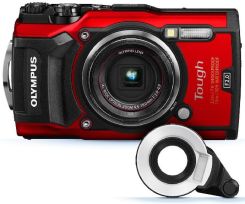 Olympus TG-5 czerwony + dyfuzor LED FD-1 recenzja