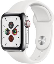 Apple Watch 5 Cellular Koperta 40mm Srebrna ze Stali Nierdzewnej z Paskiem Sportowym Biały recenzja