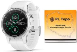 Garmin Fenix 5S Plus Sapphire Srebrny z Białym paskiem 0100198701 recenzja