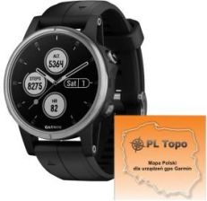 Garmin Fenix 5S Plus Srebrny Z Czarnym Paskiem (0100198721) recenzja