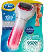 Scholl VELVET SMOOTH Elektroniczny pilnik do stóp z głowicą gruboziarnistą i szczoteczką złuszczającą różowy 1szt. recenzja