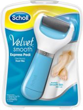 Scholl Velvet Smooth Diamond elektroniczny pilnik do stóp niebieski recenzja