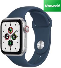 Apple Watch SE Cellular Koperta 40mm Srebrna z Aluminium z Opaską Sportową Błękitna toń (MKQV3WBA) recenzja