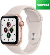 Apple Watch SE Cellular Koperta 40mm Złota z Aluminium z Paskiem sportowym Księżycowa Poświata (MKQX3WBA) recenzja