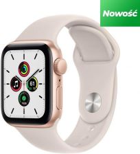 Apple Watch SE Koperta 40mm Złota z Aluminium Z Paskiem Sportowym Księżycowa Poświata (MKQ03WBA) recenzja